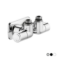 VALVOLA TERMOSTATIZZABILE DETENTORE A DOPPIA SQUADRA VERSIONE SX- 1/2 23 p.1,5  Cromo- CALEF- pezzi 1