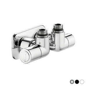 VALVOLA TERMOSTATIZZABILE DETENTORE A DOPPIA SQUADRA VERSIONE SX- 1/2 23 p.1,5  Cromo- CALEF- pezzi 1