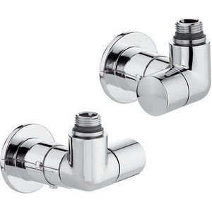 VALVOLA TERMOSTATIZZABILE + DETENTORE DOPPIA SQUADRA CROMO  VERSIONE S- 1/2 23 p. 1,5 Cromo- CALEF- pezzi 1