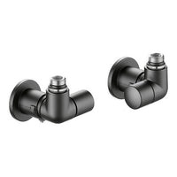 VALVOLA TERMOSTATIZZABILE + DETENTORE DOPPIA SQUADRA NERO VERSIONE SX- 1/2 23 p. 1,5 Nero- CALEF- pezzi 1