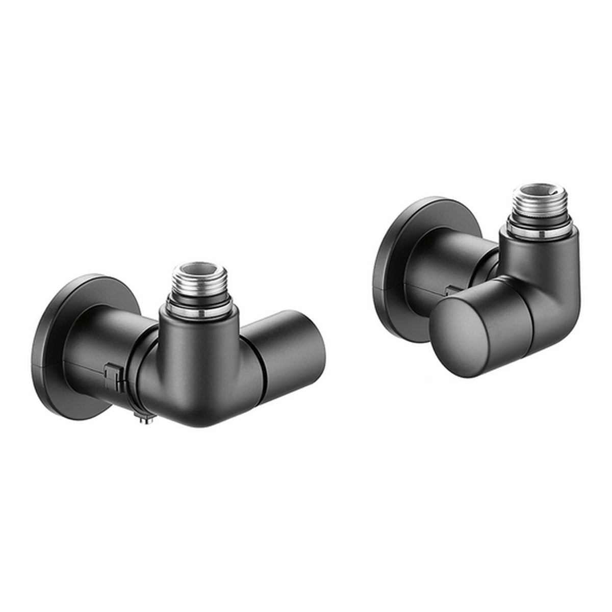 VALVOLA TERMOSTATIZZABILE + DETENTORE DOPPIA SQUADRA NERO VERSIONE SX- 1/2 23 p. 1,5 Nero- CALEF- pezzi 1