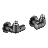 VALVOLA TERMOSTATIZZABILE + DETENTORE DOPPIA SQUADRA NERO VERSIONE SX- 1/2 23 p. 1,5 Nero- CALEF- pezzi 1