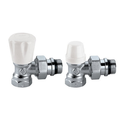 COPPIA VALVOLE PER RADIATORI ATTACCO FERRO- 3/8- CALEF- pezzi 1