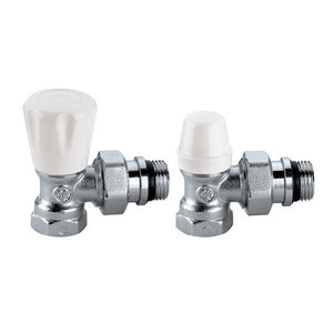 COPPIA VALVOLE PER RADIATORI ATTACCO FERRO- 3/8- CALEF- pezzi 1