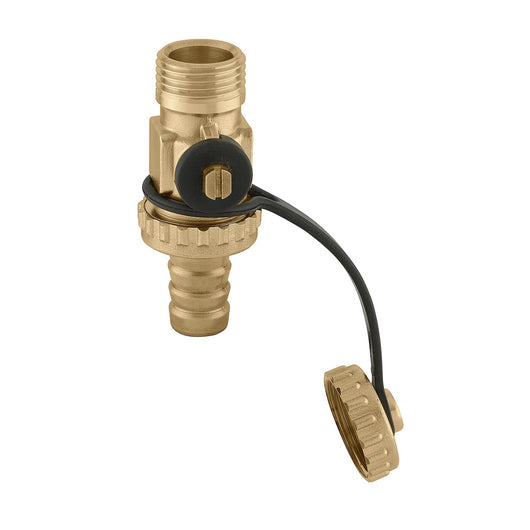 RUBINETTO SCARICO CALDAIA CON PORTAGOMMA E TAPPO- 1/2- CALEF- pezzi 1