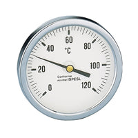 TERMOMETRO ATTACCO POSTERIORE DIAMETRO 80- Pozzetto 100 mm- CALEF- pezzi 1