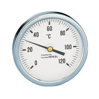 TERMOMETRO ATTACCO POSTERIORE DIAMETRO 80- Pozzetto 100 mm- CALEF- pezzi 1