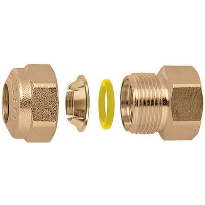 RACCORDO O-RING DIRITTO FEMMINA PER TUBO RAME- 1/2 - 18- CALEF- pezzi 1