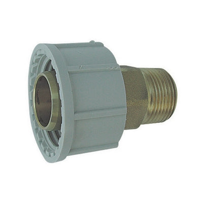ADATTATORE MASCHIO IN OTTONE PLASSON PER TUBO POLIETILENE- 11/2 x 50- PLASS- pezzi 1