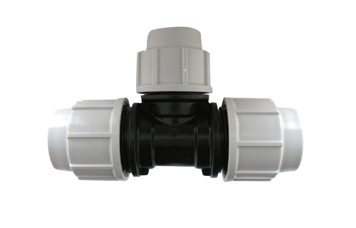 TEE  A   90  ° RIDOTTA PLASSON PER TUBO POLIETILENE- Diam. 32x25x32- PLASS- pezzi 1