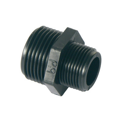 NIPPLES RIDOTTO IN PP NERO- 3/4X1/2- BUCCH- pezzi 1