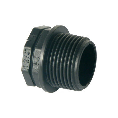 BUSSOLA DI RIDUZIONE IN PP NERO- 1x1/2- BUCCH- pezzi 1