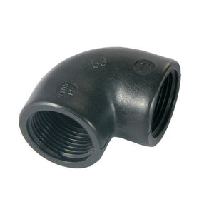 GOMITO A 90  ° IN PP NERO- 11/2- BUCCH- pezzi 1