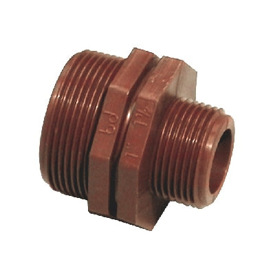 NIPPLE RIDOTTO IN PP MARRONE- 1 1/4 X 1- BUCCH- pezzi 1