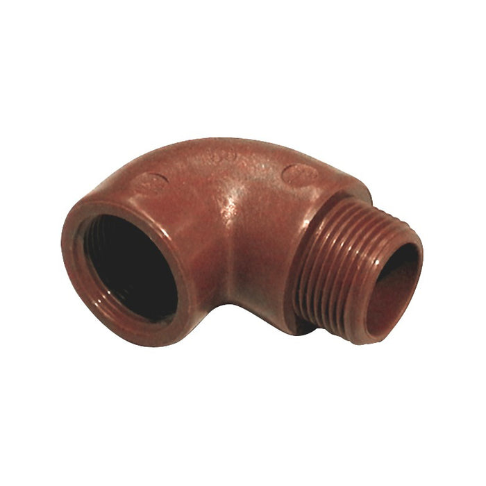 GOMITO A 90 MF IN PP MARRONE- 1- BUCCH- pezzi 1