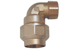 RACCORDO A GOMITO MASCHIO IN OTTONE- 11/4 x 40- BUGAT- pezzi 1