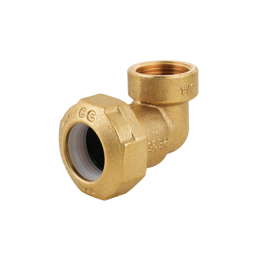 GOMITO FEMMINA IN OTTONE PER TUBO PE- 1 X 32- CAVAL- pezzi 1