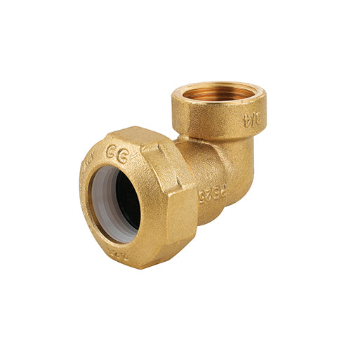 GOMITO FEMMINA IN OTTONE PER TUBO PE- 2 x 63- CAVAL- pezzi 1