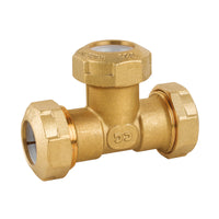 TEE IN OTTONE PER TUBO PE- 40x40x40- CAVAL- pezzi 1