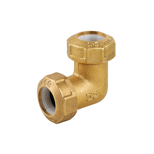 GOMITO DOPPIO IN OTTONE PER TUBO PE- 63x63- CAVAL- pezzi 1