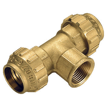 RACCORDO A TEE FEMMINA IN OTTONE TIEMME- 11/2 x 50- TIEMM- pezzi 1