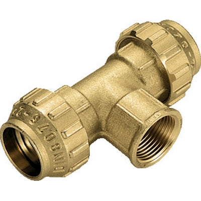 RACCORDO A TEE FEMMINA IN OTTONE TIEMME- 2 x 63- TIEMM- pezzi 1