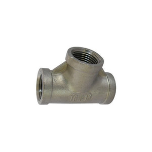 TEE A 90  ° F. F. F. ACCIAIO INOX- 3/8- IKARO- pezzi 1