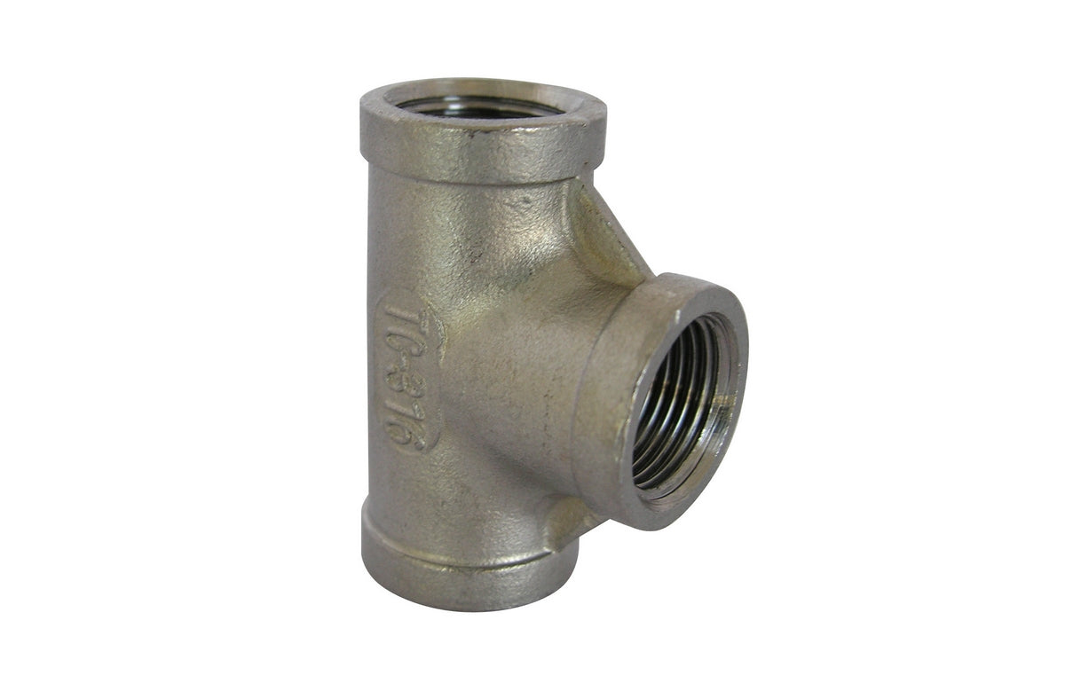 TEE A 90  ° F. F. F. ACCIAIO INOX- 3/8- IKARO- pezzi 1