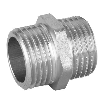 NIPPLE DOPPIO MM IN OTTONE CROMO IBP- 1/2 -CONF- FAIDF- pezzi 1