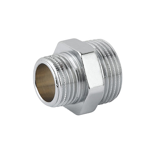 NIPLLES DOPPIO RIDOTTO MM  OTTONE CROMO- 1/4 X 1/2- CAVAL- pezzi 10