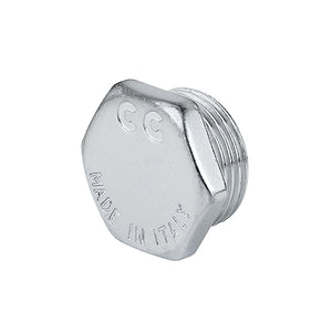 TAPPO MASCHIO CON ESAGONO OTTONE CROMO- 1/2- CAVAL- pezzi 10