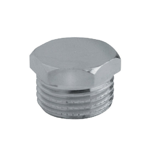 TAPPO MASCHIO ESAGONALE OTTONE CROMATO- 1/8- RINAL- pezzi 1