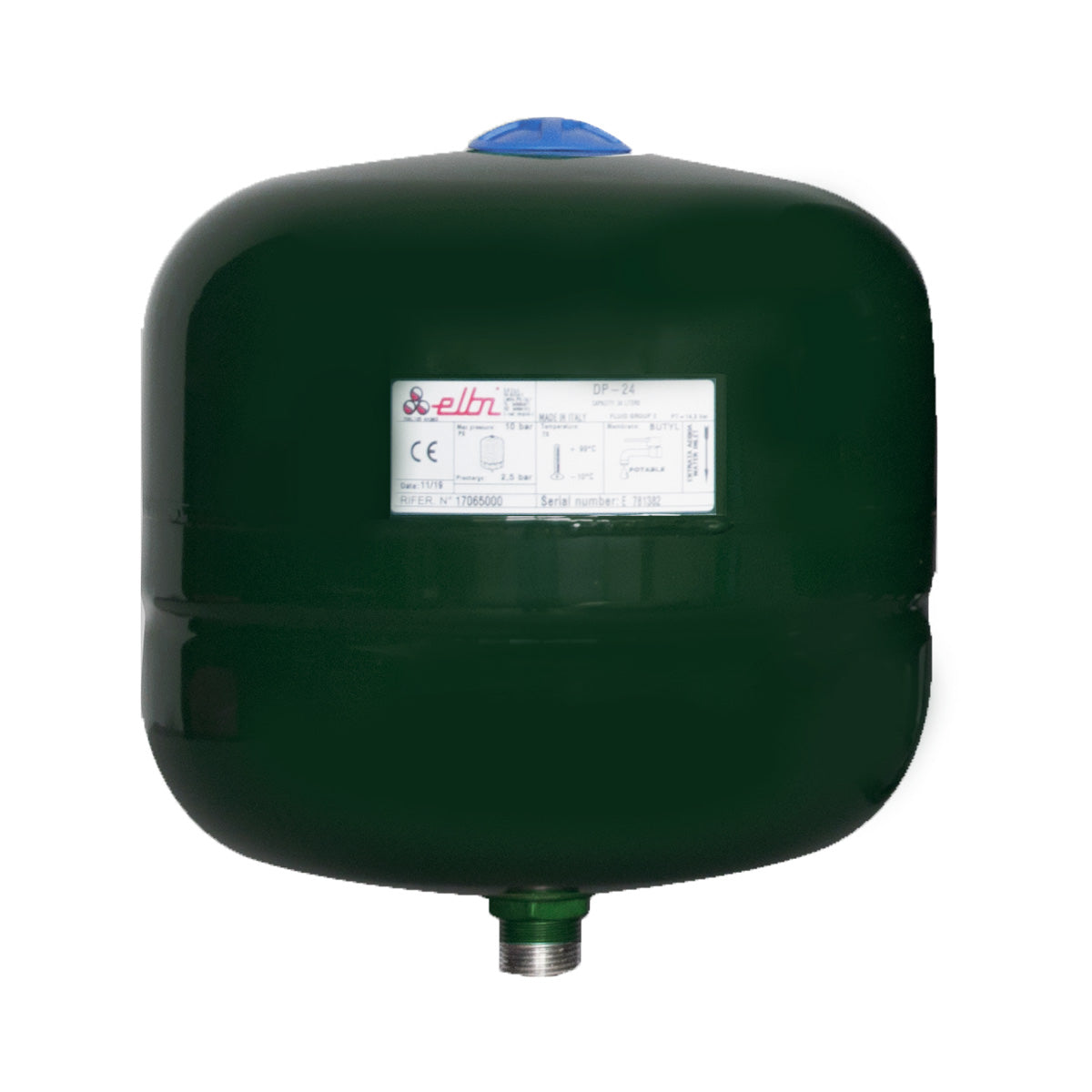 SERBATOIO POLIFUNZIONALE A MEMBRANA FISSA CON GUAINA PROTETTIVA DP- lt. 5  3/4 10 bar- ELBI- pezzi 1