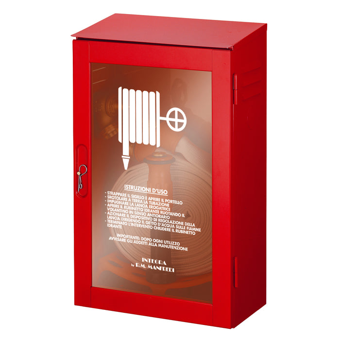 CASSETTA ANTINCENDIO DA ESTERNO DN 45 CON LANCIA 3 EFFETTI- mm. 580 x 370 x 200- MANFR- pezzi 1