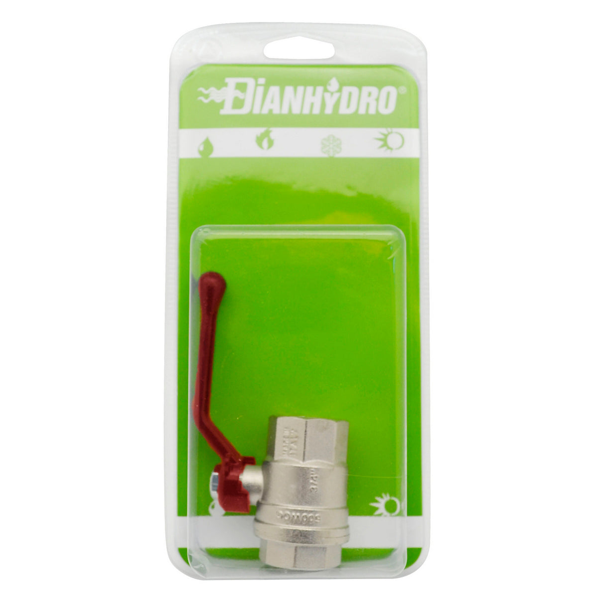 VALVOLA A SFERA FF  CON LEVA BLISTER- 1/2 DN 25 PN 40- FAIDF- pezzi 1