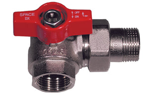VALVOLA A SFERA SQUADRA PER COLLETTORI MANIGLIA ROSSA- 3/4 sx  DN 20  PN 40- EFFEB- pezzi 1
