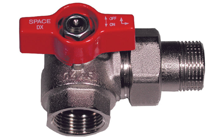 VALVOLA A SFERA SQUADRA PER COLLETTORI MANIGLIA ROSSA- 3/4 sx  DN 20  PN 40- EFFEB- pezzi 1