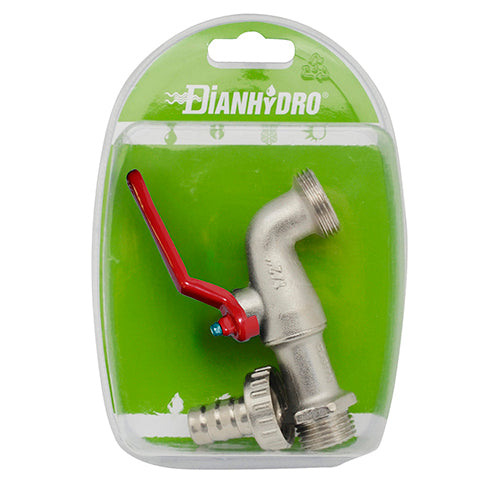 RUBINETTO A SFERA CON PORTAGOMMA BLISTER- 1/2 DN 10 PN 16- FAIDF- pezzi 1