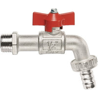 RUBINETTO A SFERA CON PORTAGOMMA A FARFALLA- 3/8 (DN 10) 15 bar / 217.5psi- ITAP- pezzi 1