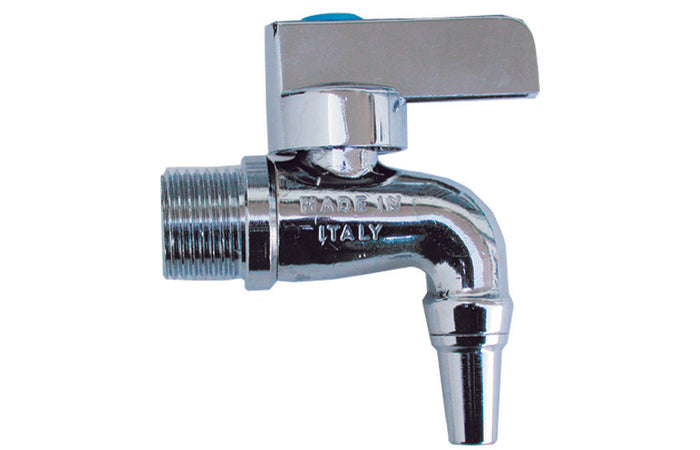 RUBINETTO A SFERA CURVO PER BOTTI CROMATO LUCIDO- 1/2- ENOLG- pezzi 1