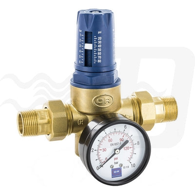 RIDUTTORE DI PRESSIONE A MEMBRANA TWIST PN 25 C/MANOMETRO- 1/2- OR- pezzi 1