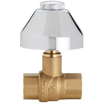 VALVOLA A SFERA DA INCASSO FF CON CAPPUCCIO E CAMPANA CROMATI- 1/2  DN 15  PN 40- FIV- pezzi 1