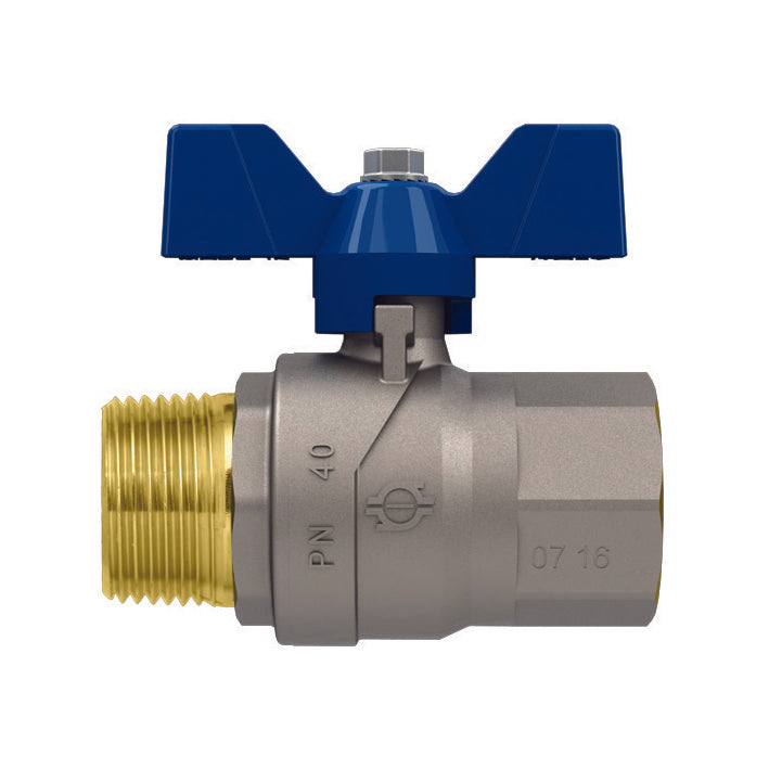 VALVOLA A SFERA P.T. CON FARFALLA EVOLUTION MASCHIO-FEMMINA- 3/4  DN 20  PN 40- FIV- pezzi 1