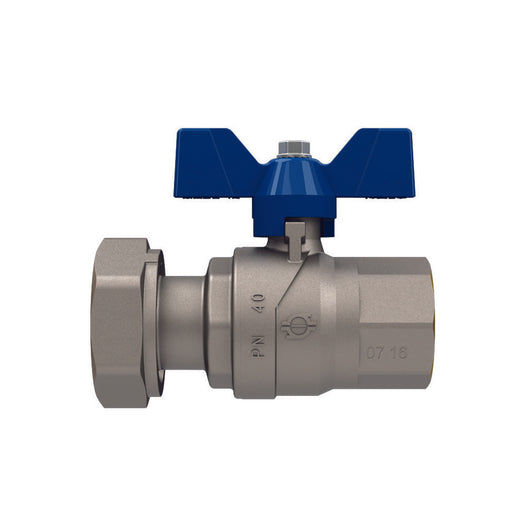 VALVOLA A SFERA P.T. CON FARFALLA EVOLUTION FEMMINA-DADO GIREVOLE- 3/4x1  DN 20  PN 40- FIV- pezzi 1