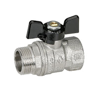 VALVOLA A SFERA MF CON FARFALLA- 3/4 DN 20 F-BRICO- FAIDF- pezzi 1