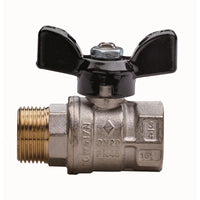 VALVOLA A SFERA A PASSAGGIO TOTALE FILETTATURA MF CON FARFALLA- 1  DN 25  PN 40- RB- pezzi 1