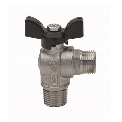 VALVOLA A SFERA A SQUADRA FIL. M ATT. M PER TUBO FLESSIBILE UNI 9891- 1/2 x 1/2  DN 15  PN 30- RB- pezzi 1