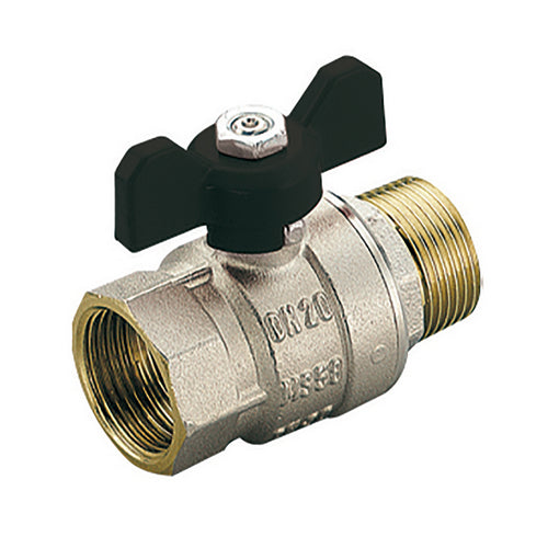 VALVOLA A SFERA MF SCIROCCO PASSAGGIO TOTALE CON FARFALLA- 3/8  DN 10  PN 50- TIEMM- pezzi 1