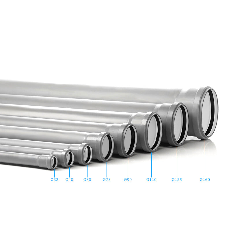 TUBO HTEM 1 BICCHIERE PP3  VALSIR- Diam. 125 lungh. 750- VALSI- pezzi 1