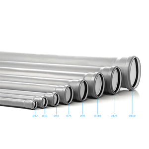 TUBO HTEM 1 BICCHIERE PP3  VALSIR- Diam. 125 lungh. 750- VALSI- pezzi 1